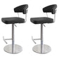 Leather Bar Stool Adjustable Backrest Counter Stool for Bristol With Cushion Black 2 Piece Set Clearhalo 'Bar Furniture' 'Bar Stools' 'bar_stools' 'furn' 'furn_bar_stools' 'Furniture' 'Kitchen & Dining Furniture' 6661333