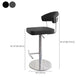 Leather Bar Stool Adjustable Backrest Counter Stool for Bristol With Cushion Clearhalo 'Bar Furniture' 'Bar Stools' 'bar_stools' 'furn' 'furn_bar_stools' 'Furniture' 'Kitchen & Dining Furniture' 6661339