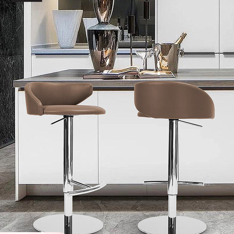 Industrial Leather Bar Stool Adjustable Height Counter Stool for Bristol Clearhalo 'Bar Furniture' 'Bar Stools' 'bar_stools' 'furn' 'furn_bar_stools' 'Furniture' 'Kitchen & Dining Furniture' 6661360
