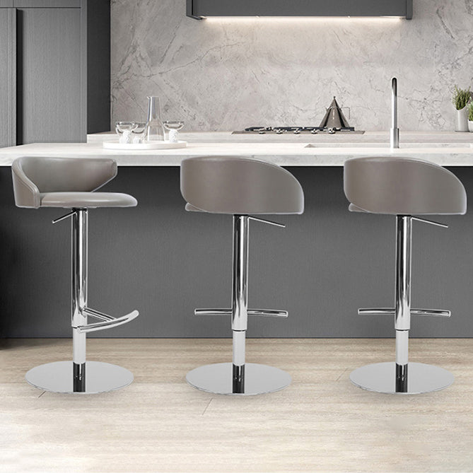 Industrial Leather Bar Stool Adjustable Height Counter Stool for Bristol Clearhalo 'Bar Furniture' 'Bar Stools' 'bar_stools' 'furn' 'furn_bar_stools' 'Furniture' 'Kitchen & Dining Furniture' 6661362