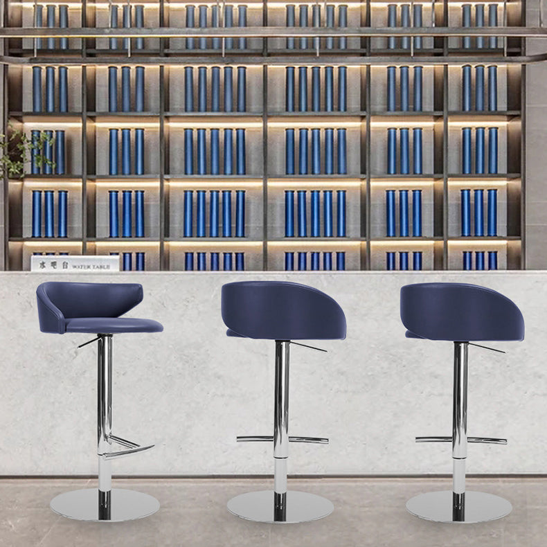 Industrial Leather Bar Stool Adjustable Height Counter Stool for Bristol Clearhalo 'Bar Furniture' 'Bar Stools' 'bar_stools' 'furn' 'furn_bar_stools' 'Furniture' 'Kitchen & Dining Furniture' 6661365