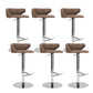 Industrial Leather Bar Stool Adjustable Height Counter Stool for Bristol Brown 6 Piece Set Clearhalo 'Bar Furniture' 'Bar Stools' 'bar_stools' 'furn' 'furn_bar_stools' 'Furniture' 'Kitchen & Dining Furniture' 6661366