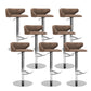 Industrial Leather Bar Stool Adjustable Height Counter Stool for Bristol Brown 8 Piece Set Clearhalo 'Bar Furniture' 'Bar Stools' 'bar_stools' 'furn' 'furn_bar_stools' 'Furniture' 'Kitchen & Dining Furniture' 6661369