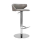 Industrial Leather Bar Stool Adjustable Height Counter Stool for Bristol Gray 1 Piece Clearhalo 'Bar Furniture' 'Bar Stools' 'bar_stools' 'furn' 'furn_bar_stools' 'Furniture' 'Kitchen & Dining Furniture' 6661370