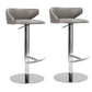 Industrial Leather Bar Stool Adjustable Height Counter Stool for Bristol Gray 2 Piece Set Clearhalo 'Bar Furniture' 'Bar Stools' 'bar_stools' 'furn' 'furn_bar_stools' 'Furniture' 'Kitchen & Dining Furniture' 6661372