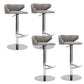Industrial Leather Bar Stool Adjustable Height Counter Stool for Bristol Gray 4 Piece Set Clearhalo 'Bar Furniture' 'Bar Stools' 'bar_stools' 'furn' 'furn_bar_stools' 'Furniture' 'Kitchen & Dining Furniture' 6661375