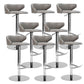 Industrial Leather Bar Stool Adjustable Height Counter Stool for Bristol Gray 8 Piece Set Clearhalo 'Bar Furniture' 'Bar Stools' 'bar_stools' 'furn' 'furn_bar_stools' 'Furniture' 'Kitchen & Dining Furniture' 6661378