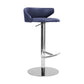 Industrial Leather Bar Stool Adjustable Height Counter Stool for Bristol Blue 1 Piece Clearhalo 'Bar Furniture' 'Bar Stools' 'bar_stools' 'furn' 'furn_bar_stools' 'Furniture' 'Kitchen & Dining Furniture' 6661379
