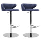 Industrial Leather Bar Stool Adjustable Height Counter Stool for Bristol Blue 2 Piece Set Clearhalo 'Bar Furniture' 'Bar Stools' 'bar_stools' 'furn' 'furn_bar_stools' 'Furniture' 'Kitchen & Dining Furniture' 6661380