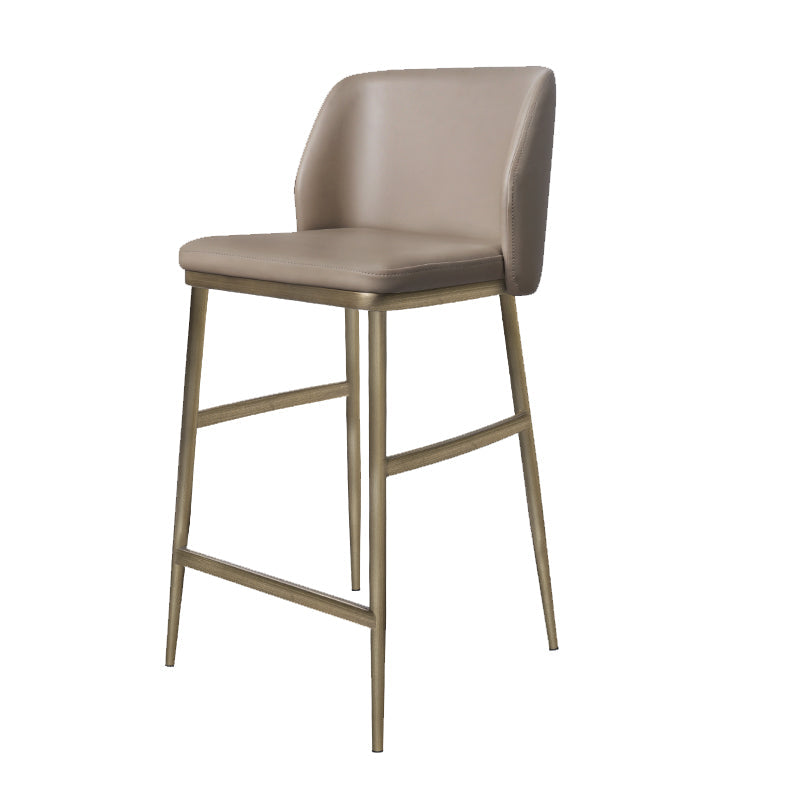 Glam Bar Stool Low Back Leather Counter Stool for Living Room 1 Piece Clearhalo 'Bar Furniture' 'Bar Stools' 'bar_stools' 'furn' 'furn_bar_stools' 'Furniture' 'Kitchen & Dining Furniture' 6661423