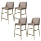 Glam Bar Stool Low Back Leather Counter Stool for Living Room 4 Piece Set Clearhalo 'Bar Furniture' 'Bar Stools' 'bar_stools' 'furn' 'furn_bar_stools' 'Furniture' 'Kitchen & Dining Furniture' 6661426