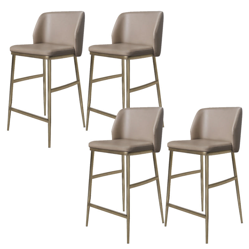 Glam Bar Stool Low Back Leather Counter Stool for Living Room 4 Piece Set Clearhalo 'Bar Furniture' 'Bar Stools' 'bar_stools' 'furn' 'furn_bar_stools' 'Furniture' 'Kitchen & Dining Furniture' 6661426