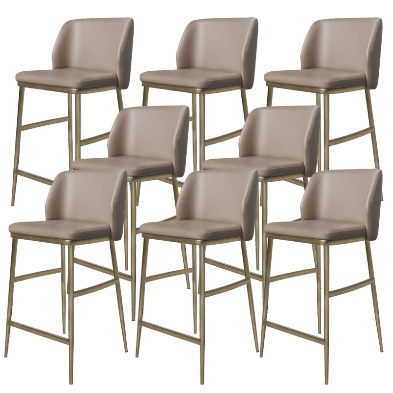 Glam Bar Stool Low Back Leather Counter Stool for Living Room 8 Piece Set Clearhalo 'Bar Furniture' 'Bar Stools' 'bar_stools' 'furn' 'furn_bar_stools' 'Furniture' 'Kitchen & Dining Furniture' 6661430
