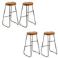 Contemporary Backless Dining Stools Wood Bar Stools with Footrest 4 Piece Set Clearhalo 'Bar Furniture' 'Bar Stools' 'bar_stools' 'furn' 'furn_bar_stools' 'Furniture' 'Kitchen & Dining Furniture' 6661442