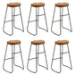 Contemporary Backless Dining Stools Wood Bar Stools with Footrest 6 Piece Set Clearhalo 'Bar Furniture' 'Bar Stools' 'bar_stools' 'furn' 'furn_bar_stools' 'Furniture' 'Kitchen & Dining Furniture' 6661444