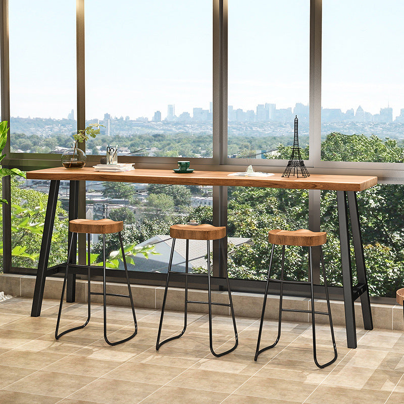 Contemporary Backless Dining Stools Wood Bar Stools with Footrest Clearhalo 'Bar Furniture' 'Bar Stools' 'bar_stools' 'furn' 'furn_bar_stools' 'Furniture' 'Kitchen & Dining Furniture' 6661445