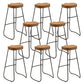 Contemporary Backless Dining Stools Wood Bar Stools with Footrest 8 Piece Set Clearhalo 'Bar Furniture' 'Bar Stools' 'bar_stools' 'furn' 'furn_bar_stools' 'Furniture' 'Kitchen & Dining Furniture' 6661446