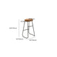 Contemporary Backless Dining Stools Wood Bar Stools with Footrest Clearhalo 'Bar Furniture' 'Bar Stools' 'bar_stools' 'furn' 'furn_bar_stools' 'Furniture' 'Kitchen & Dining Furniture' 6661451