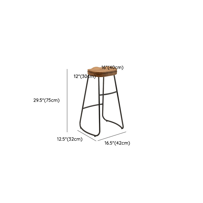 Contemporary Backless Dining Stools Wood Bar Stools with Footrest Clearhalo 'Bar Furniture' 'Bar Stools' 'bar_stools' 'furn' 'furn_bar_stools' 'Furniture' 'Kitchen & Dining Furniture' 6661451