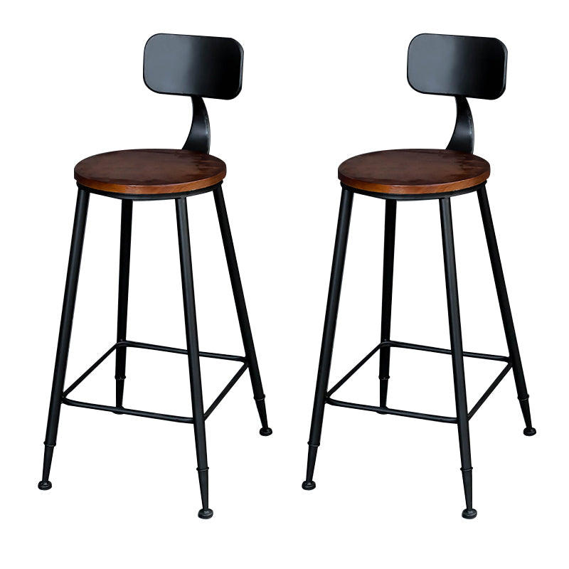 Zeitgenössische Esshocker Low Back Bar Hocker mit Fußstütze
