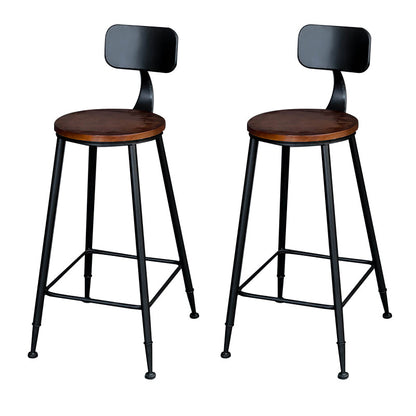 Zeitgenössische Esshocker Low Back Bar Hocker mit Fußstütze