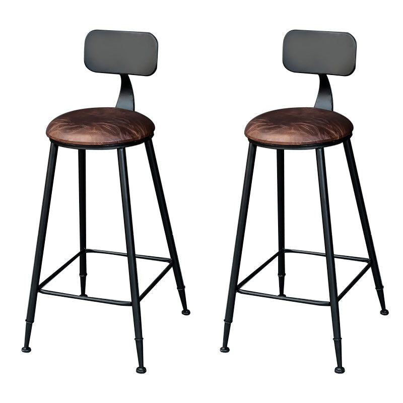 Zeitgenössische Esshocker Low Back Bar Hocker mit Fußstütze
