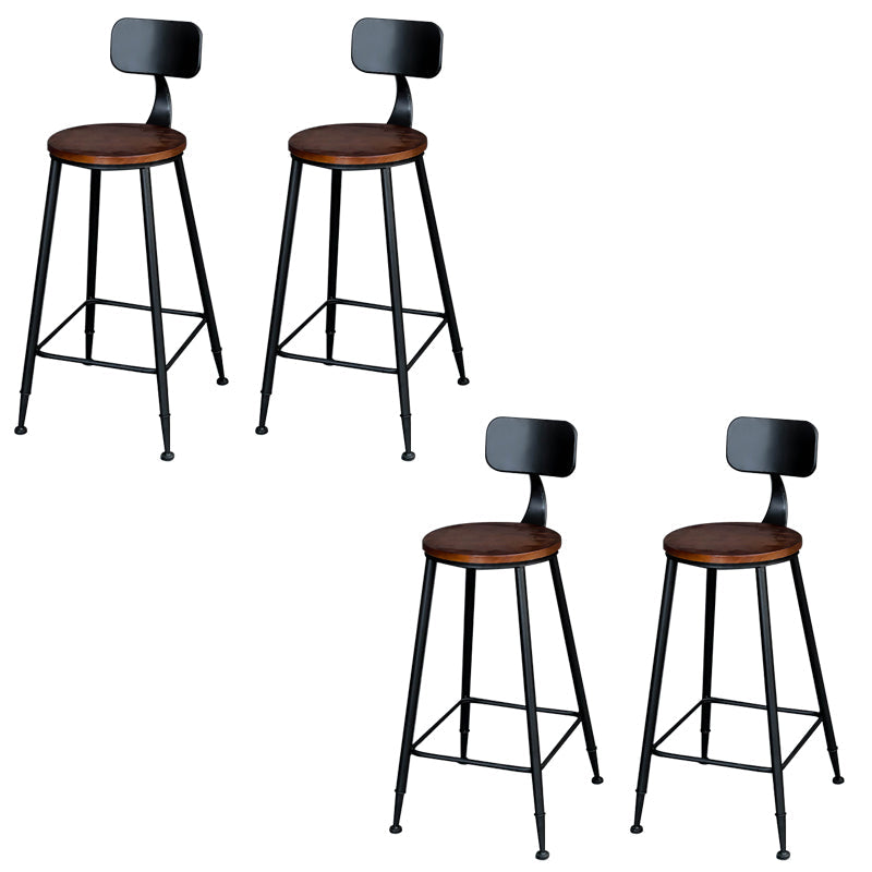 Zeitgenössische Esshocker Low Back Bar Hocker mit Fußstütze