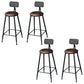 Zeitgenössische Esshocker Low Back Bar Hocker mit Fußstütze