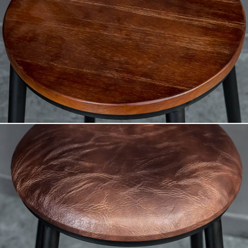 Zeitgenössische Esshocker Low Back Bar Hocker mit Fußstütze