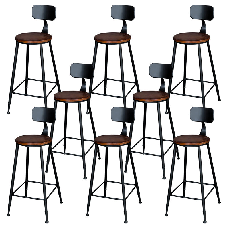 Zeitgenössische Esshocker Low Back Bar Hocker mit Fußstütze