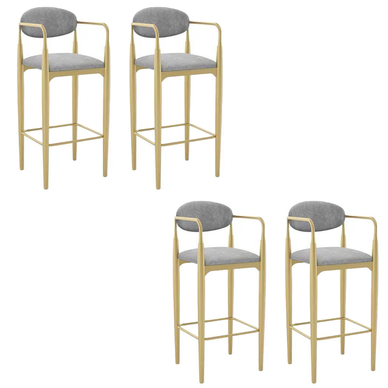 Contemporary Kitchen Dining Arm Chair Upholstered Dining Chair in Grey