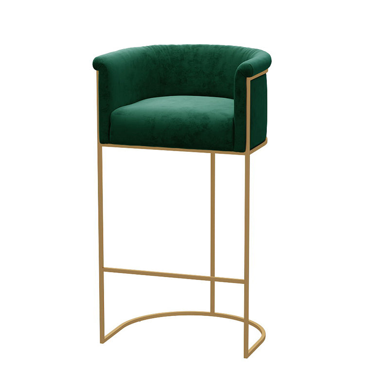 Glam Style Bar Stool Armed Upholstered Bar Stool for Dining Room Clearhalo 'Bar Furniture' 'Bar Stools' 'bar_stools' 'furn' 'furn_bar_stools' 'Furniture' 'Kitchen & Dining Furniture' 6661495