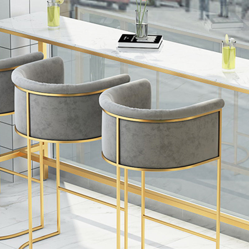 Glam Style Bar Stool Armed Upholstered Bar Stool for Dining Room Clearhalo 'Bar Furniture' 'Bar Stools' 'bar_stools' 'furn' 'furn_bar_stools' 'Furniture' 'Kitchen & Dining Furniture' 6661498