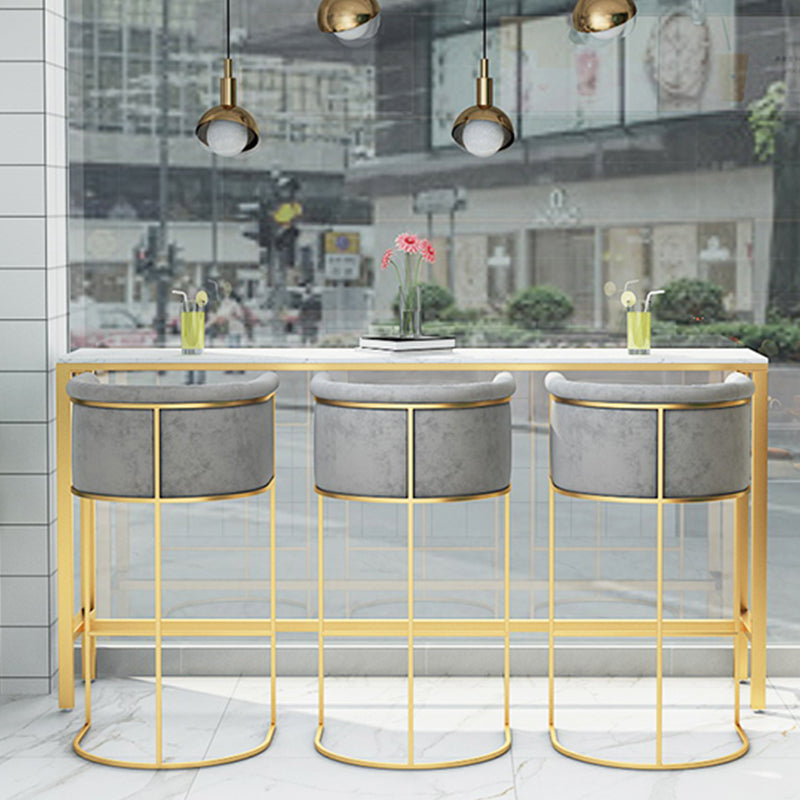 Glam Style Bar Stool Armed Upholstered Bar Stool for Dining Room Clearhalo 'Bar Furniture' 'Bar Stools' 'bar_stools' 'furn' 'furn_bar_stools' 'Furniture' 'Kitchen & Dining Furniture' 6661503