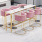 Glam Style Bar Stool Armed Upholstered Bar Stool for Dining Room Clearhalo 'Bar Furniture' 'Bar Stools' 'bar_stools' 'furn' 'furn_bar_stools' 'Furniture' 'Kitchen & Dining Furniture' 6661506