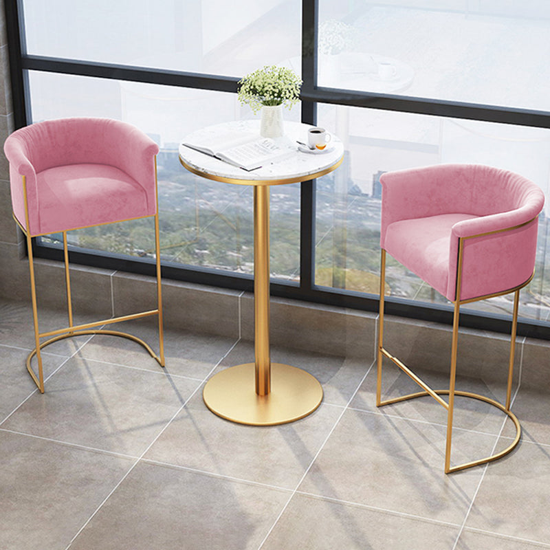 Glam Style Bar Stool Armed Upholstered Bar Stool for Dining Room Clearhalo 'Bar Furniture' 'Bar Stools' 'bar_stools' 'furn' 'furn_bar_stools' 'Furniture' 'Kitchen & Dining Furniture' 6661508