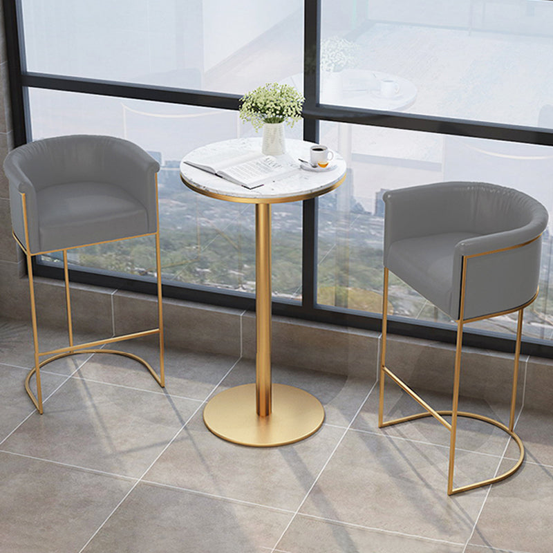 Glam Style Bar Stool Armed Upholstered Bar Stool for Dining Room Clearhalo 'Bar Furniture' 'Bar Stools' 'bar_stools' 'furn' 'furn_bar_stools' 'Furniture' 'Kitchen & Dining Furniture' 6661514
