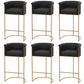 Glam Style Bar Stool Armed Upholstered Bar Stool for Dining Room Black 6 Piece Set Clearhalo 'Bar Furniture' 'Bar Stools' 'bar_stools' 'furn' 'furn_bar_stools' 'Furniture' 'Kitchen & Dining Furniture' 6661515
