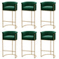 Glam Style Bar Stool Armed Upholstered Bar Stool for Dining Room Green 6 Piece Set Clearhalo 'Bar Furniture' 'Bar Stools' 'bar_stools' 'furn' 'furn_bar_stools' 'Furniture' 'Kitchen & Dining Furniture' 6661516