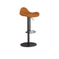 Industrial Adjustable Bar Stool Leather Backrest Counter Stool for Bristol Black Orange 1 Piece Clearhalo 'Bar Furniture' 'Bar Stools' 'bar_stools' 'furn' 'furn_bar_stools' 'Furniture' 'Kitchen & Dining Furniture' 6661524