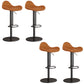 Industrial Adjustable Bar Stool Leather Backrest Counter Stool for Bristol Black Orange 4 Piece Set Clearhalo 'Bar Furniture' 'Bar Stools' 'bar_stools' 'furn' 'furn_bar_stools' 'Furniture' 'Kitchen & Dining Furniture' 6661539
