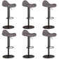 Industrial Adjustable Bar Stool Leather Backrest Counter Stool for Bristol Black Gray 6 Piece Set Clearhalo 'Bar Furniture' 'Bar Stools' 'bar_stools' 'furn' 'furn_bar_stools' 'Furniture' 'Kitchen & Dining Furniture' 6661549