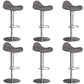 Industrial Adjustable Bar Stool Leather Backrest Counter Stool for Bristol Silver Gray 6 Piece Set Clearhalo 'Bar Furniture' 'Bar Stools' 'bar_stools' 'furn' 'furn_bar_stools' 'Furniture' 'Kitchen & Dining Furniture' 6661552
