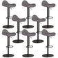 Industrial Adjustable Bar Stool Leather Backrest Counter Stool for Bristol Black Gray 8 Piece Set Clearhalo 'Bar Furniture' 'Bar Stools' 'bar_stools' 'furn' 'furn_bar_stools' 'Furniture' 'Kitchen & Dining Furniture' 6661554