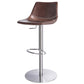 Industrial Leather Bar Stool Adjustable Backrest Bar Stool for Bristol Silver Dark Brown 1 Piece Clearhalo 'Bar Furniture' 'Bar Stools' 'bar_stools' 'furn' 'furn_bar_stools' 'Furniture' 'Kitchen & Dining Furniture' 6661560