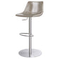 Industrial Leather Bar Stool Adjustable Backrest Bar Stool for Bristol Silver Light Gray 1 Piece Clearhalo 'Bar Furniture' 'Bar Stools' 'bar_stools' 'furn' 'furn_bar_stools' 'Furniture' 'Kitchen & Dining Furniture' 6661561