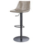 Industrial Leather Bar Stool Adjustable Backrest Bar Stool for Bristol Black Light Gray 1 Piece Clearhalo 'Bar Furniture' 'Bar Stools' 'bar_stools' 'furn' 'furn_bar_stools' 'Furniture' 'Kitchen & Dining Furniture' 6661567