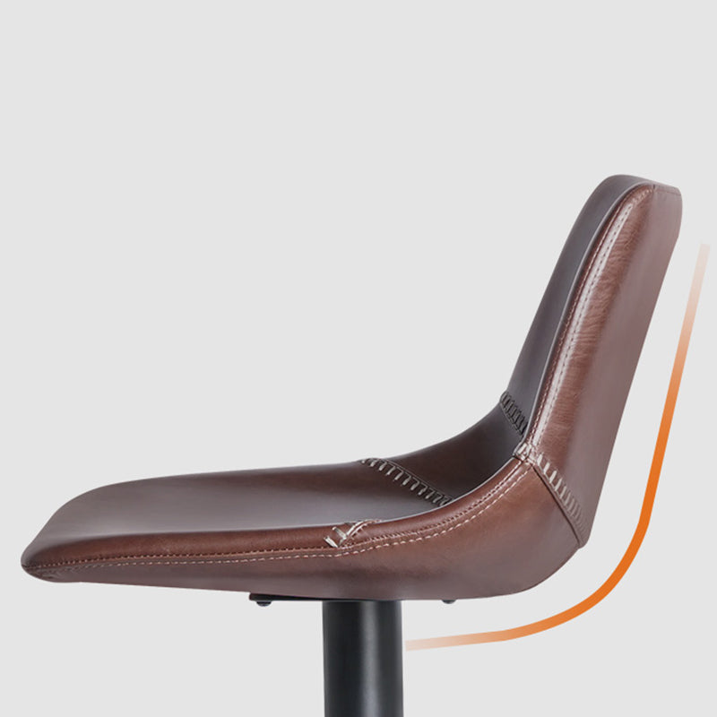 Industrial Leather Bar Stool Adjustable Backrest Bar Stool for Bristol Clearhalo 'Bar Furniture' 'Bar Stools' 'bar_stools' 'furn' 'furn_bar_stools' 'Furniture' 'Kitchen & Dining Furniture' 6661573