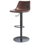 Industrial Leather Bar Stool Adjustable Backrest Bar Stool for Bristol Black Dark Brown 1 Piece Clearhalo 'Bar Furniture' 'Bar Stools' 'bar_stools' 'furn' 'furn_bar_stools' 'Furniture' 'Kitchen & Dining Furniture' 6661574