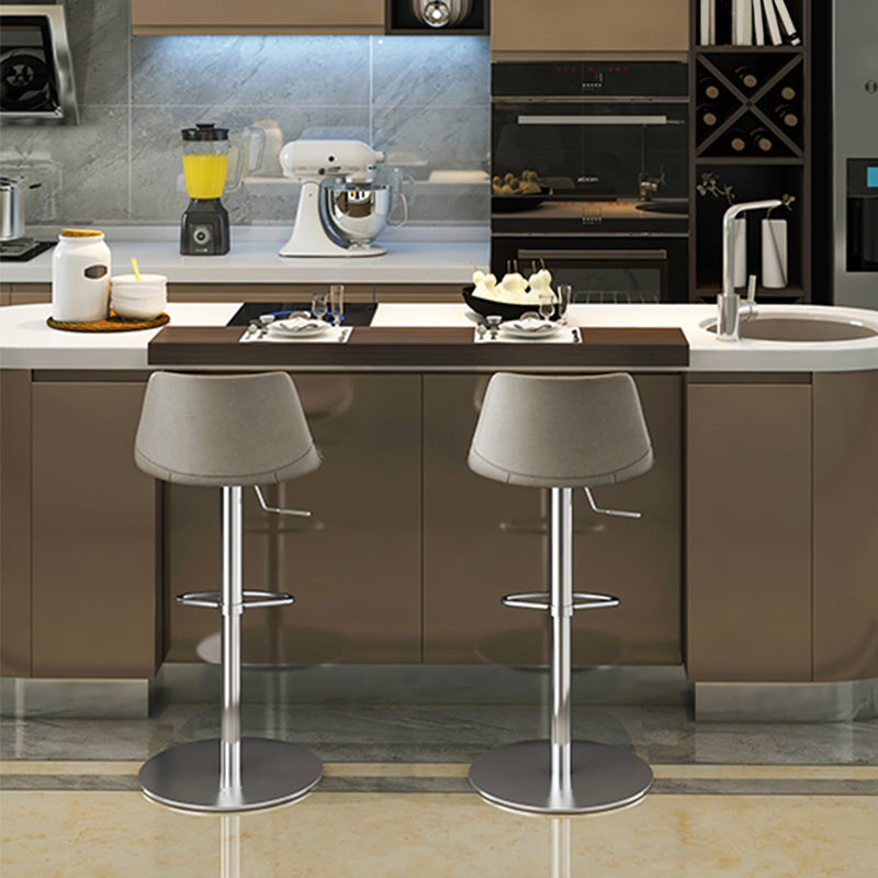 Industrial Leather Bar Stool Adjustable Backrest Bar Stool for Bristol Clearhalo 'Bar Furniture' 'Bar Stools' 'bar_stools' 'furn' 'furn_bar_stools' 'Furniture' 'Kitchen & Dining Furniture' 6661577